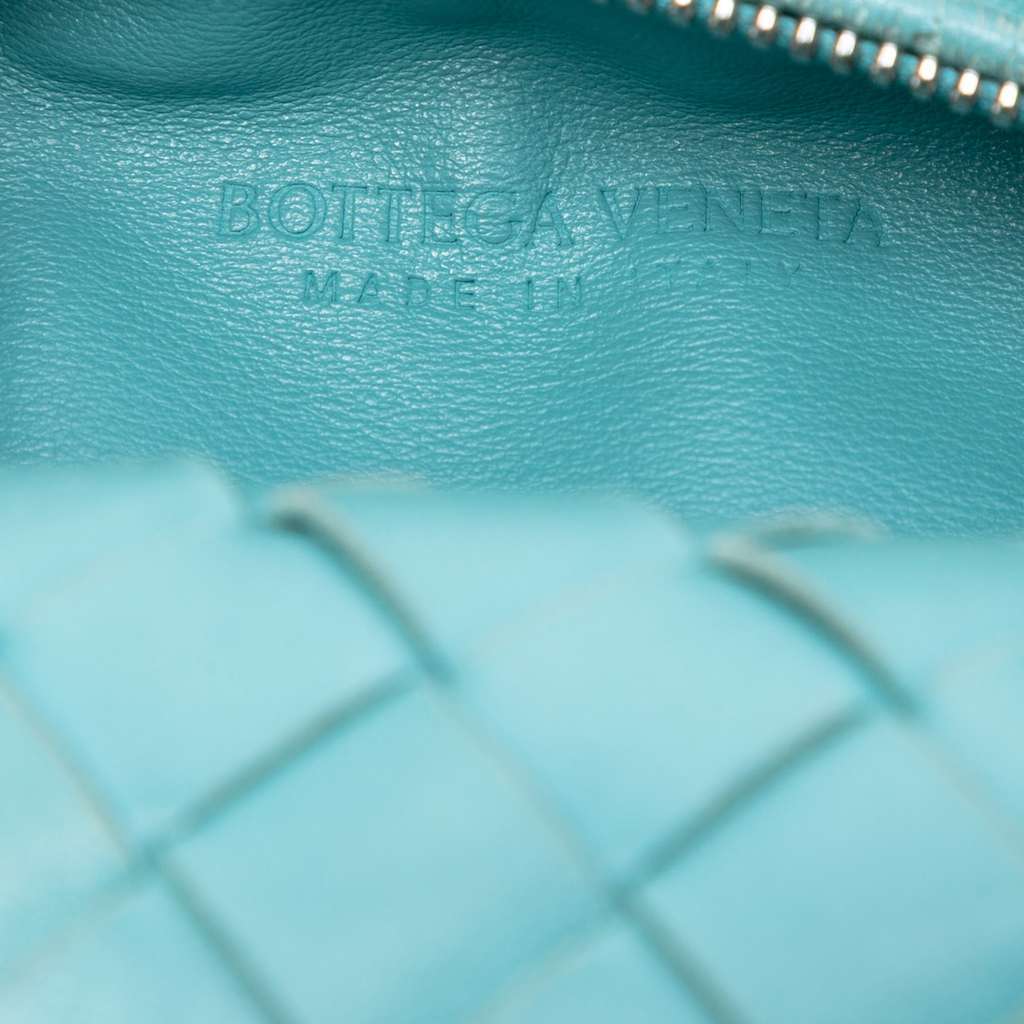 Bottega Veneta Mini Nappa Intrecciato Jodie Blue Leather Very good condition - Box View
