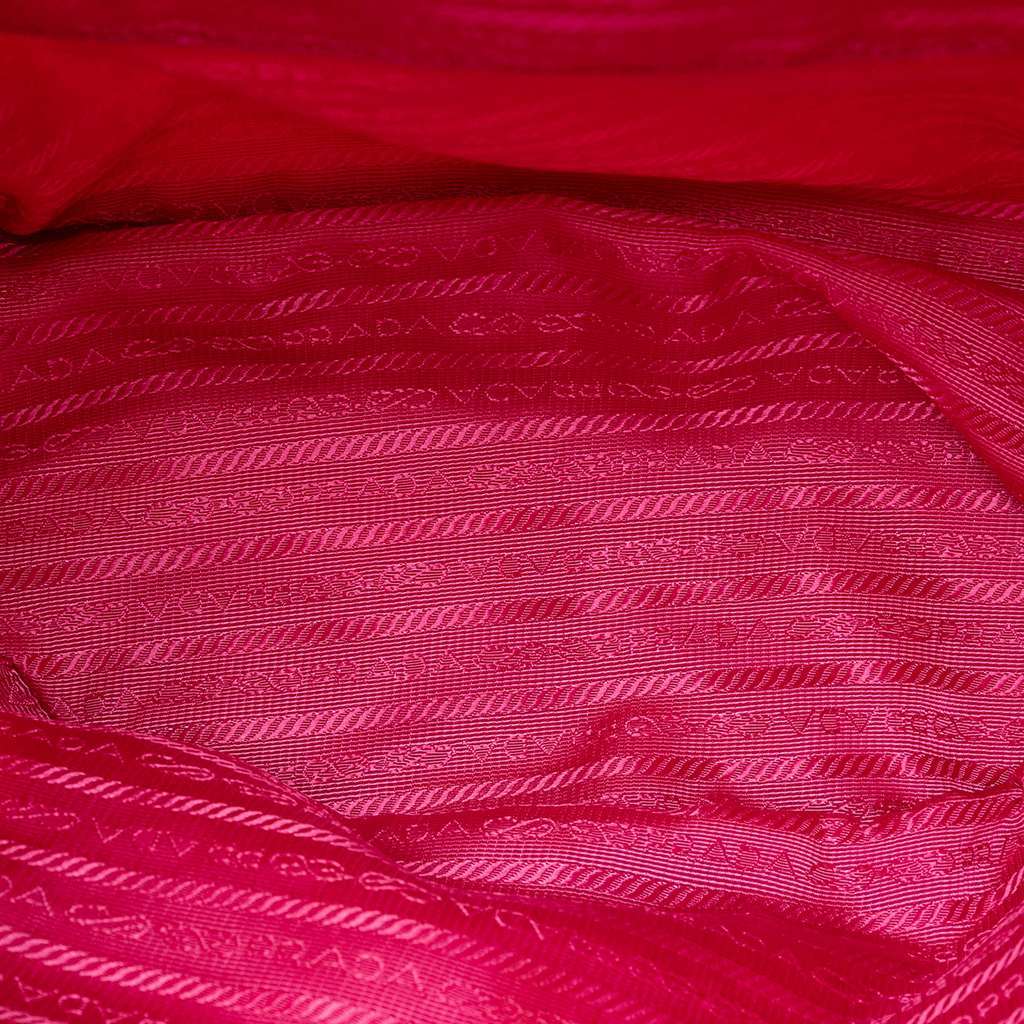 Prada Tessuto Drawstring Backpack Pink Good - Model View