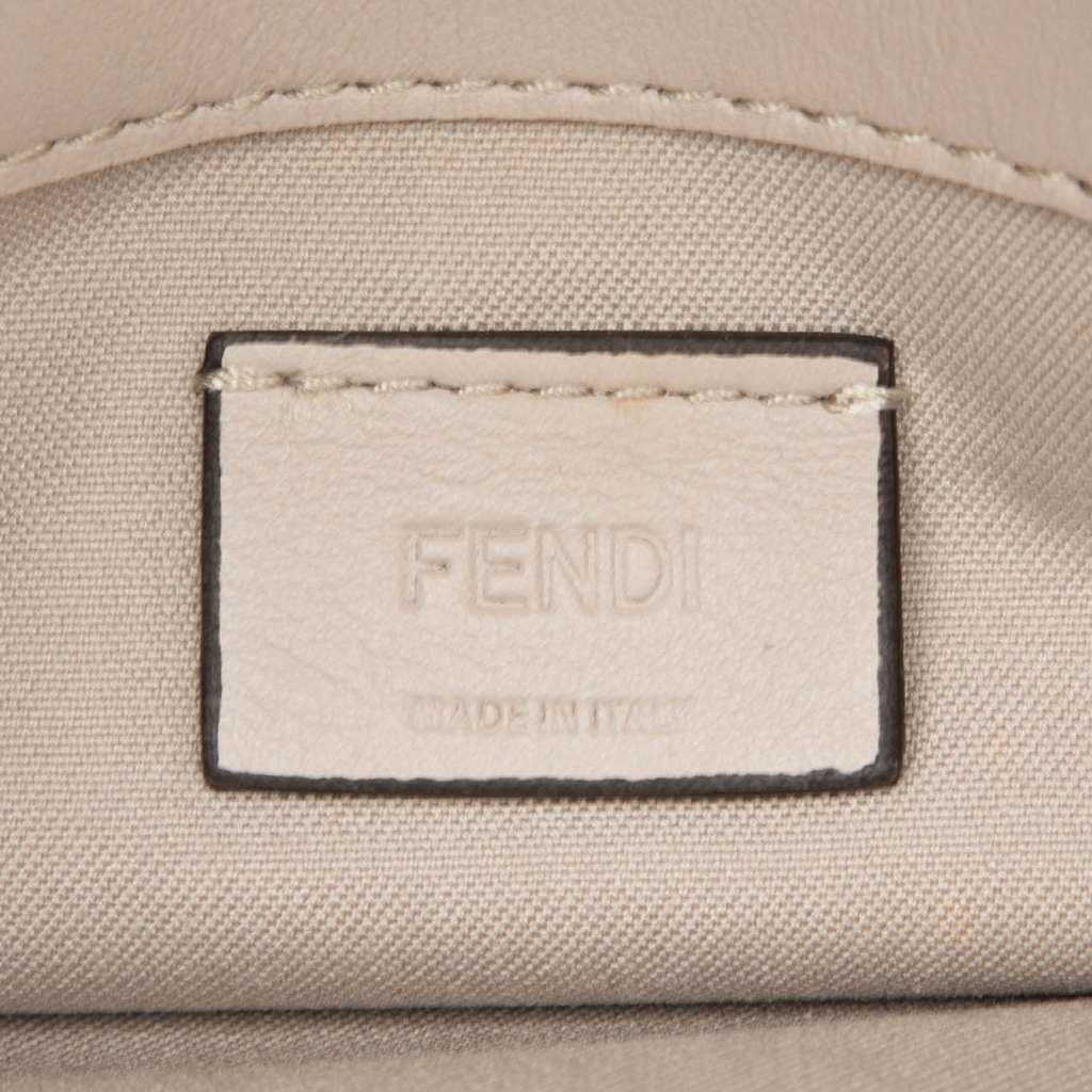 Fendi Leather Studded Monster Eyes Wallet on Chain Brown Leather Very good - Box View