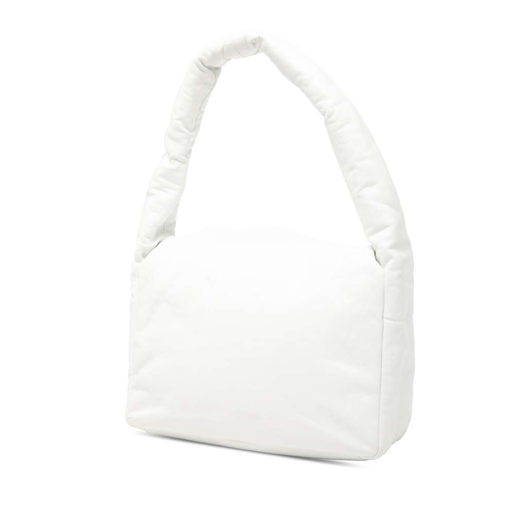 Balenciaga Small Calfskin Monaco Sling Shoulder Bag White Leather Very good - Back View