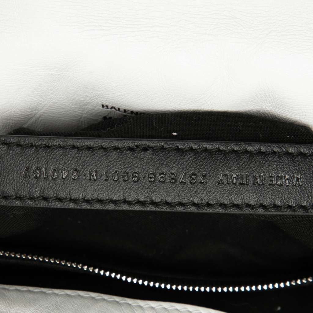 Balenciaga Small Calfskin Monaco Sling Shoulder Bag White Leather Very good - Box View