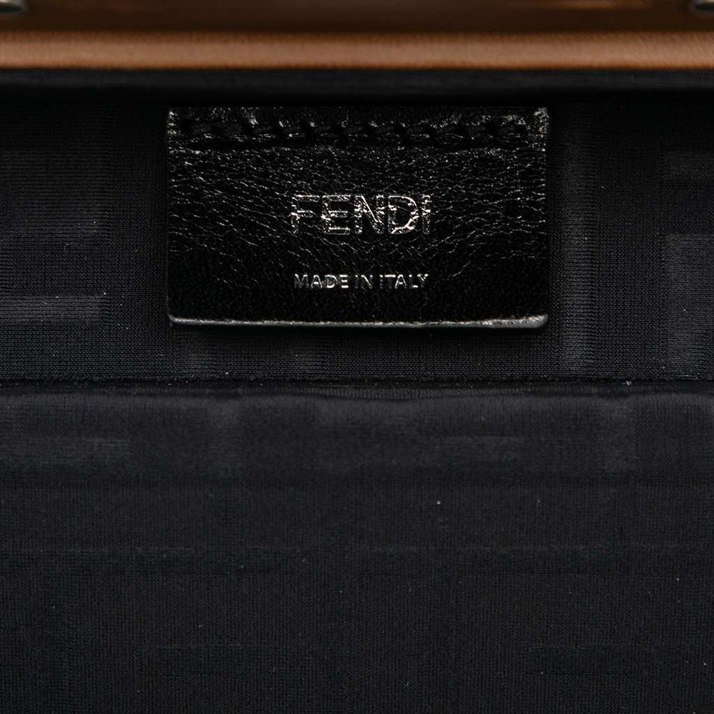 Fendi Mini Zucca Coated Canvas Trunk Baguette Crossbody Brown Canvas Very good condition - Box View