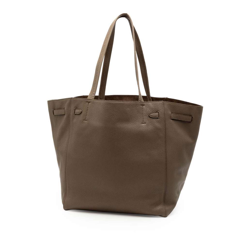 Celine Small Leather Phantom Cabas Tote Brown Leather Very good - Back View