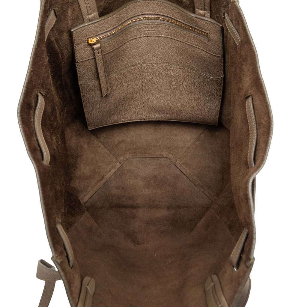 Celine Small Leather Phantom Cabas Tote Brown Leather Very good - Model View