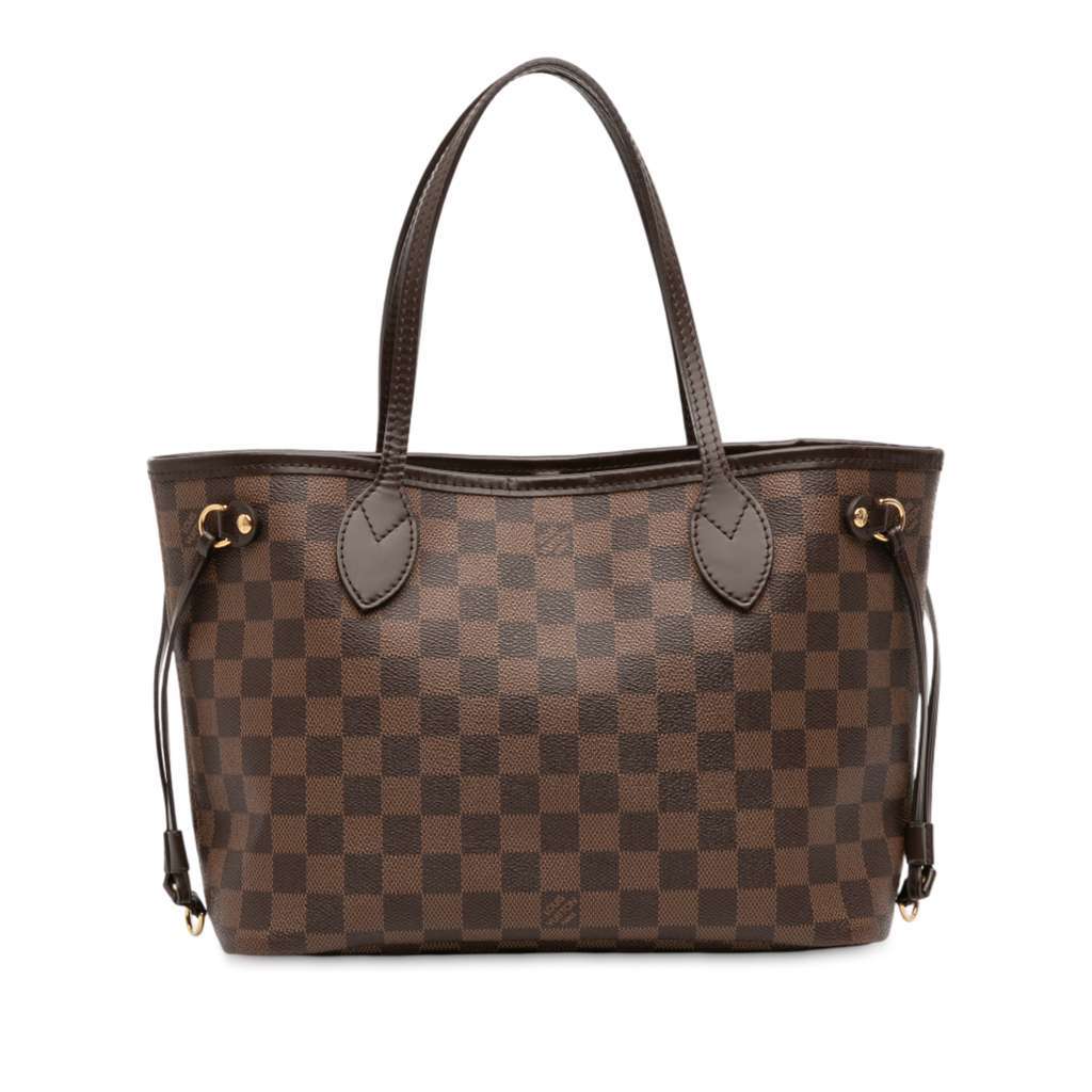 Louis Vuitton Damier Ebene Neverfull PM Brown Good - Front View