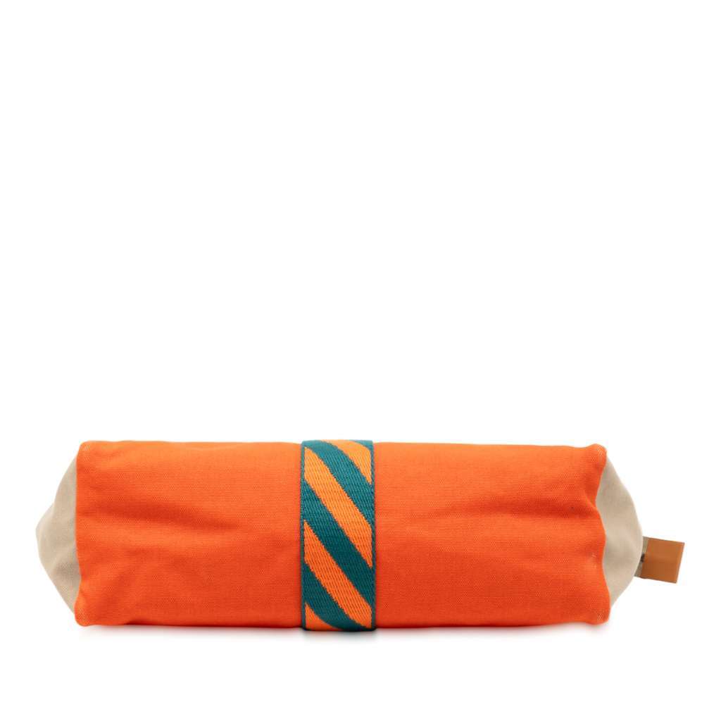 Hermès Canvas Jimetou Jumping Case Orange Canvas Very good - Inside View