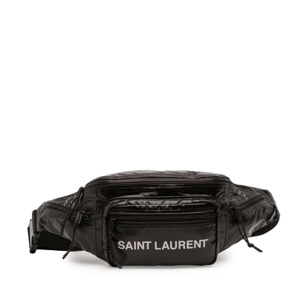 Saint Laurent Nylon Nuxx Belt Bag Black Good - Front View