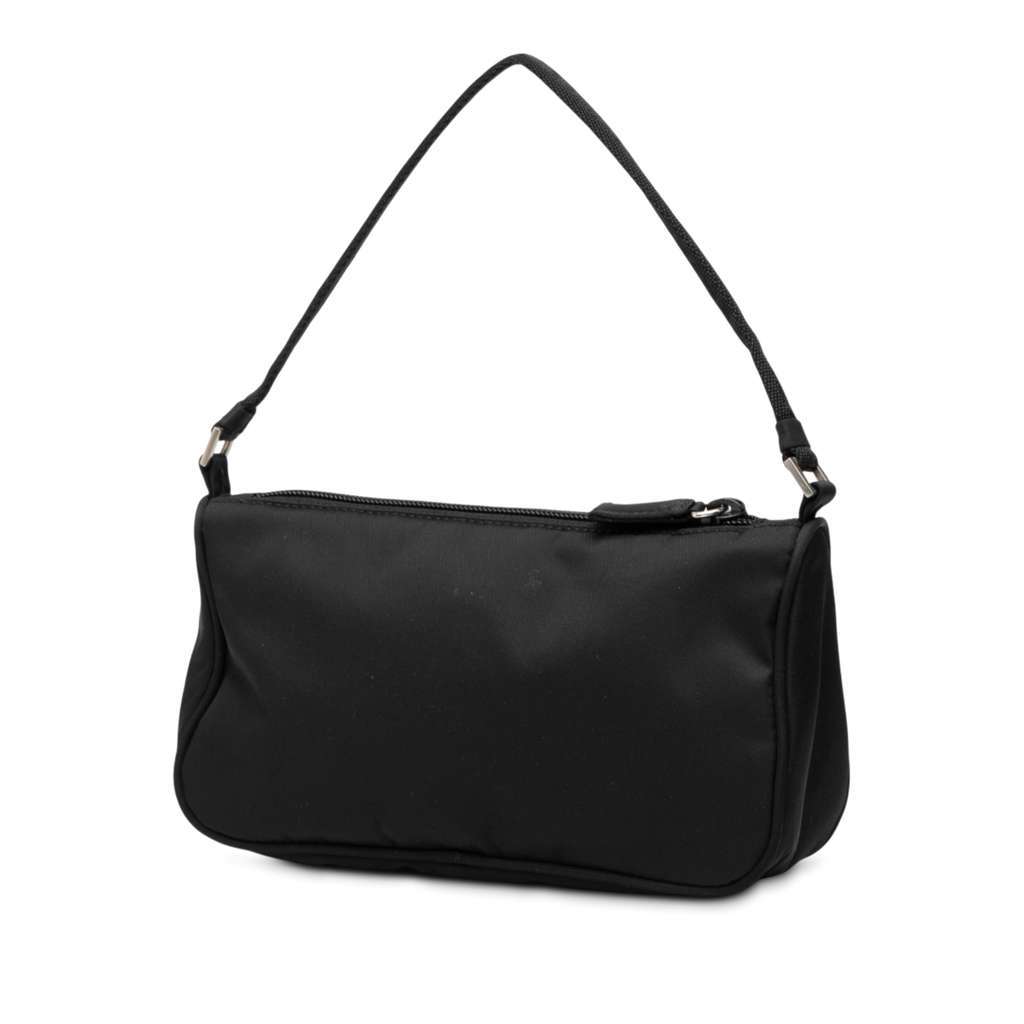 Prada Tessuto Shoulder Bag Black Good - Back View