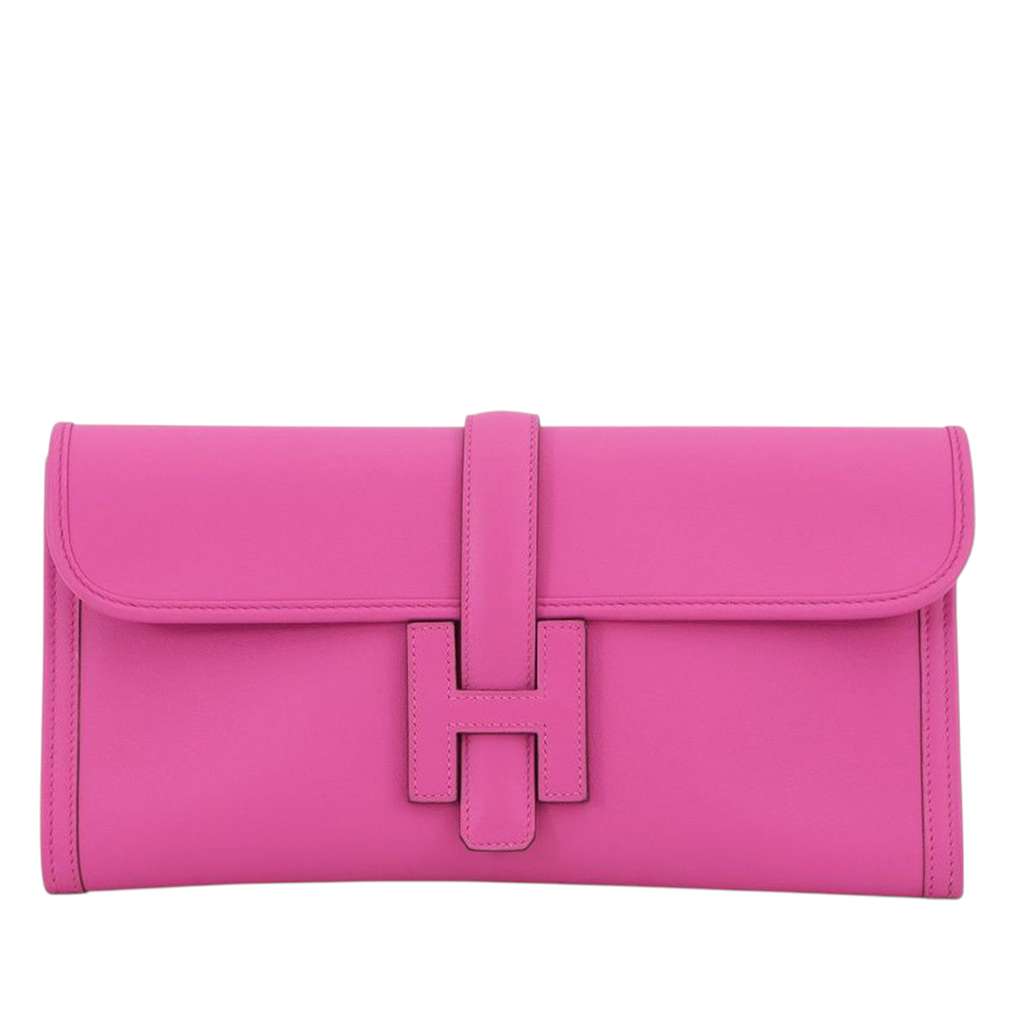Hermès Swift Jige Elan 29 Pink Leather Good condition - Front View