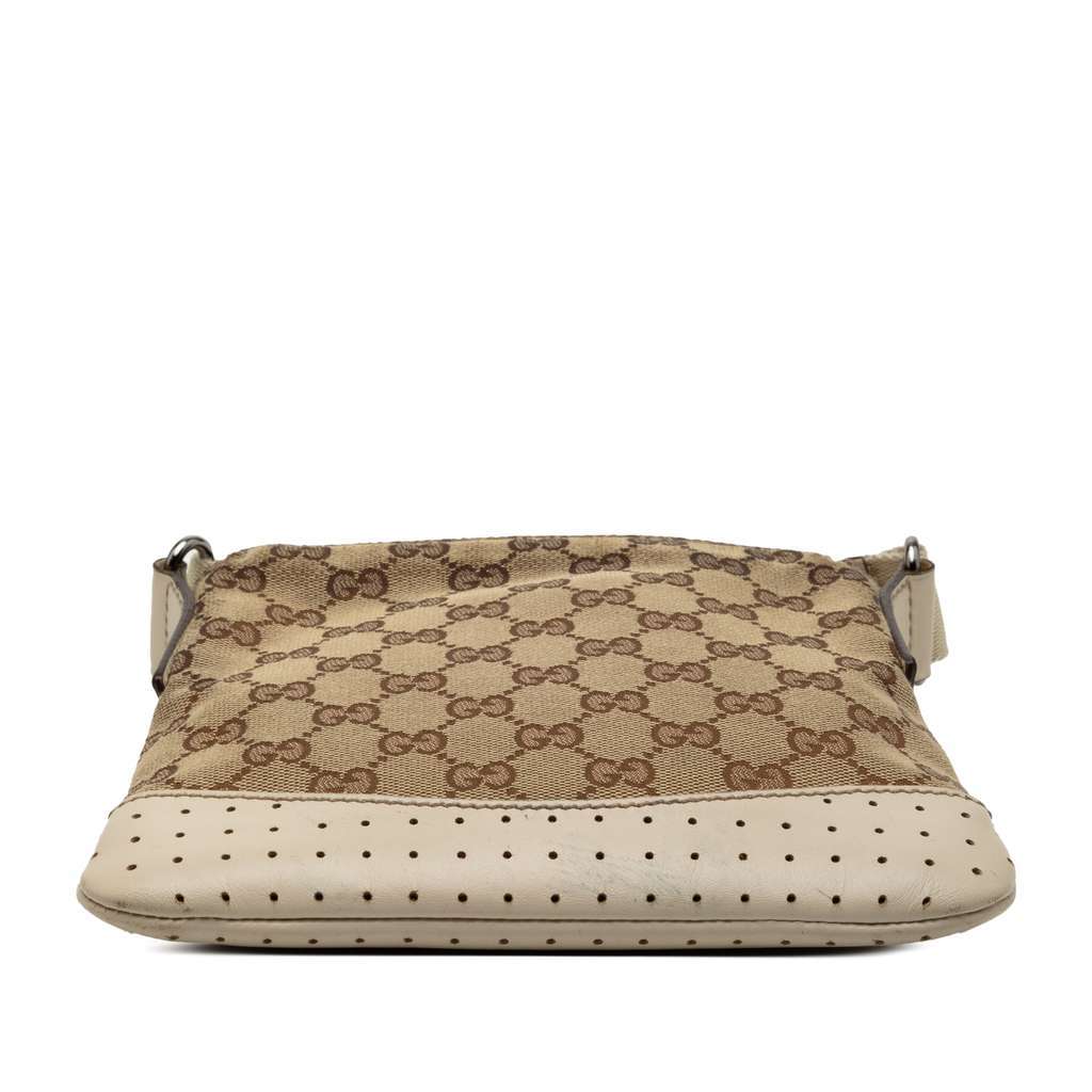 Gucci GG Canvas Perforated Crossbody Brown Canvas Very good - Inside View