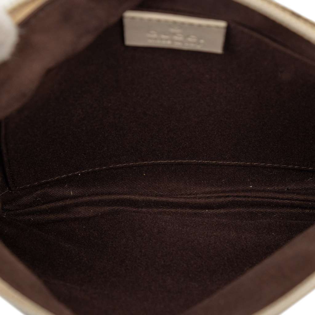 Gucci GG Canvas Perforated Crossbody Brown Canvas Very good - Model View
