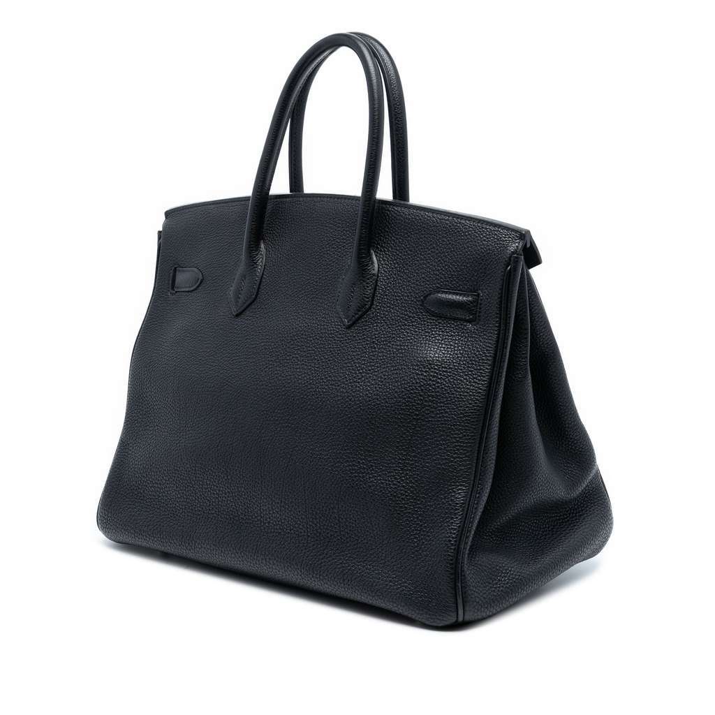 Hermès Togo Birkin Retourne 35 Black Leather Good condition - Back View