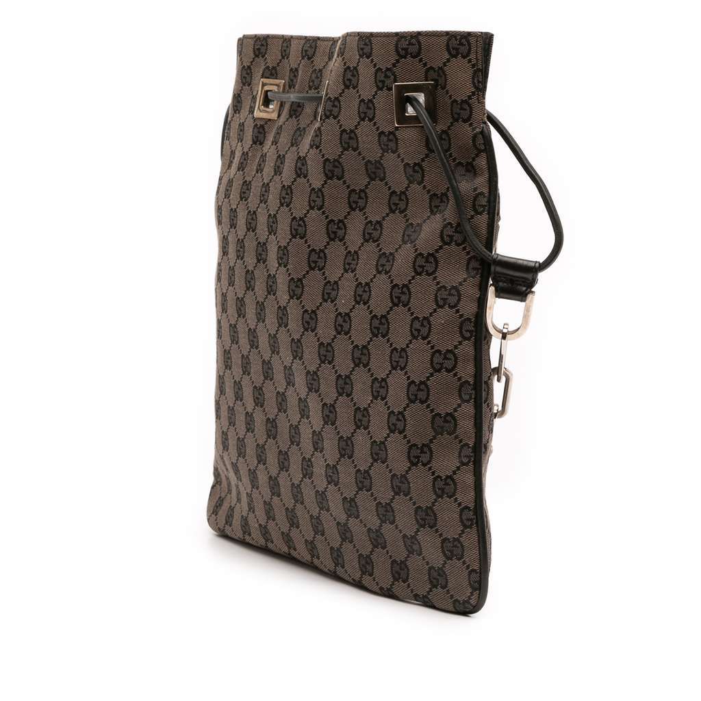 Gucci GG Canvas Shoulder Bag Brown Canvas Good - Back View