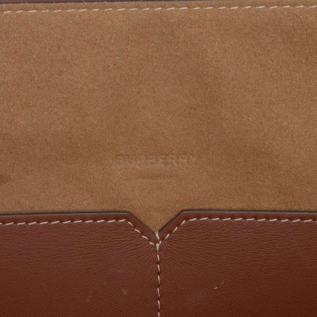 Burberry Medium Calfskin Soft Pocket Satchel Brown Leather Good condition - Box View