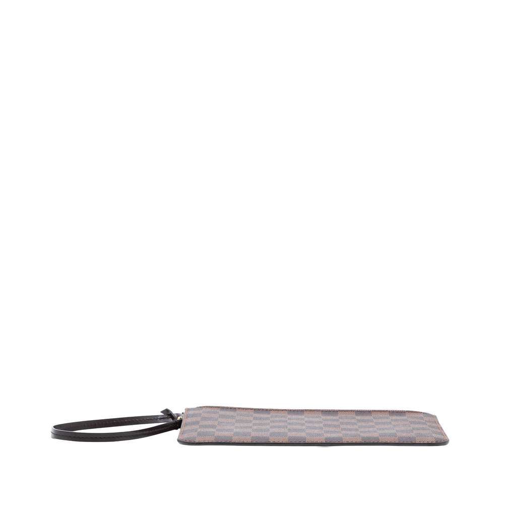 Louis Vuitton Damier Ebene Neverfull Pouch MM Brown Good - Inside View