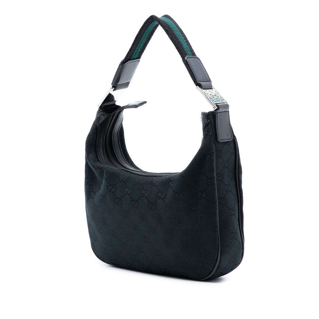 Gucci Small GG Canvas Web Pop Handbag Black Canvas Very good condition - Back View