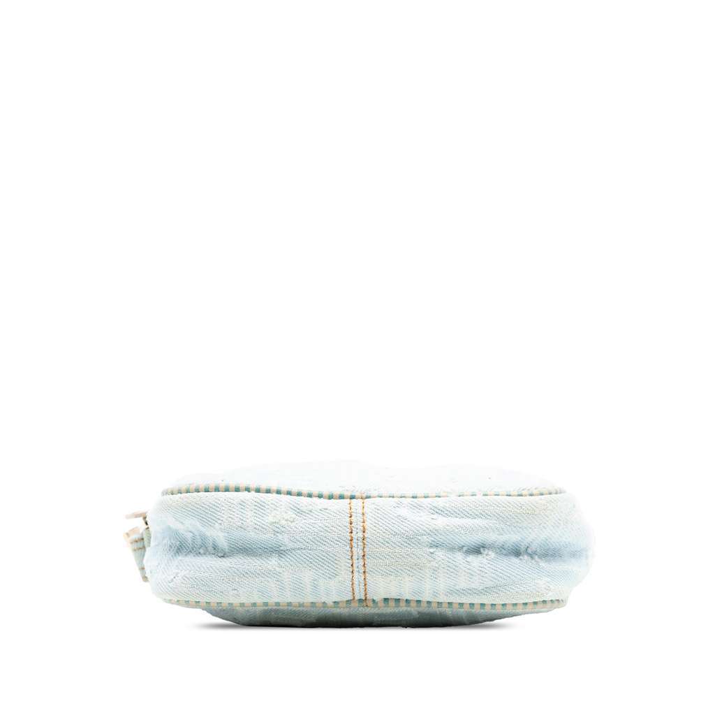 Fendi Zucca Denim Crossbody Blue Denim Very good - Inside View