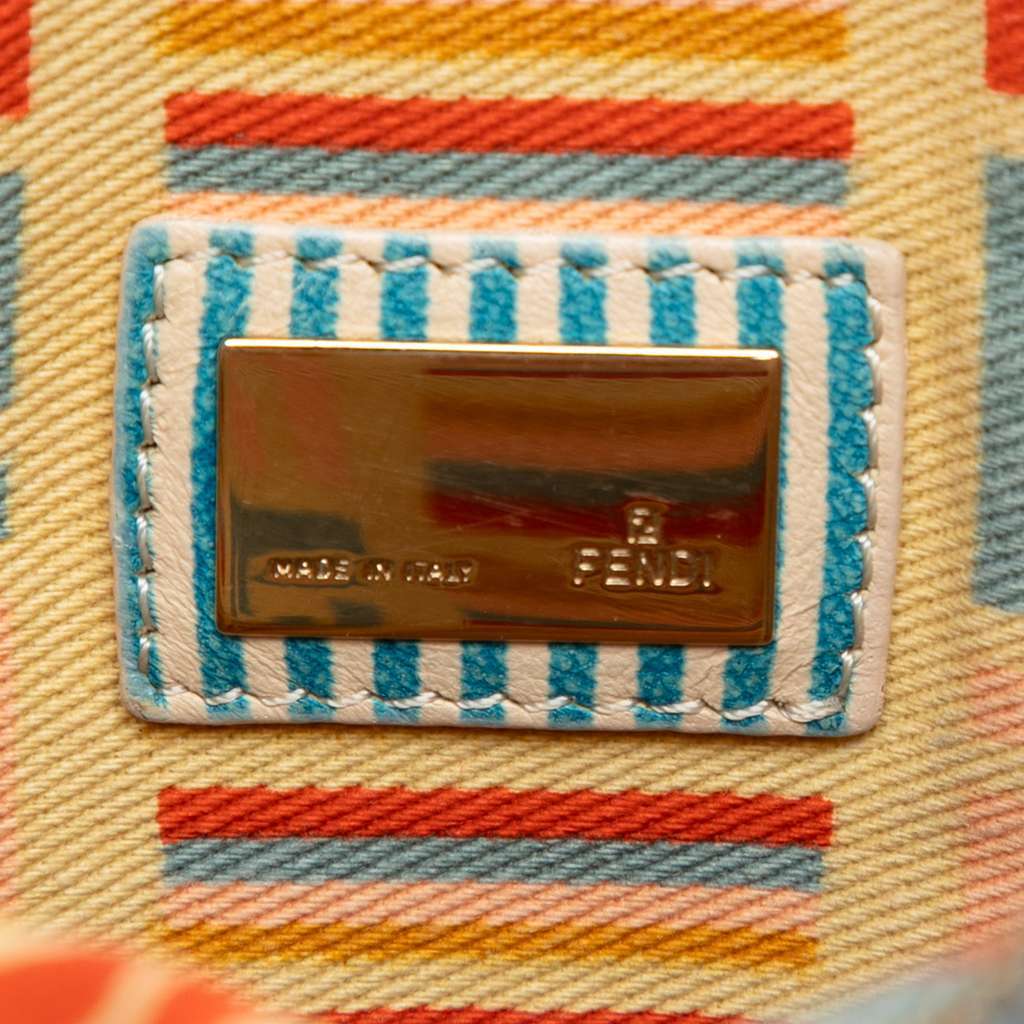 Fendi Zucca Denim Crossbody Blue Denim Very good - Box View