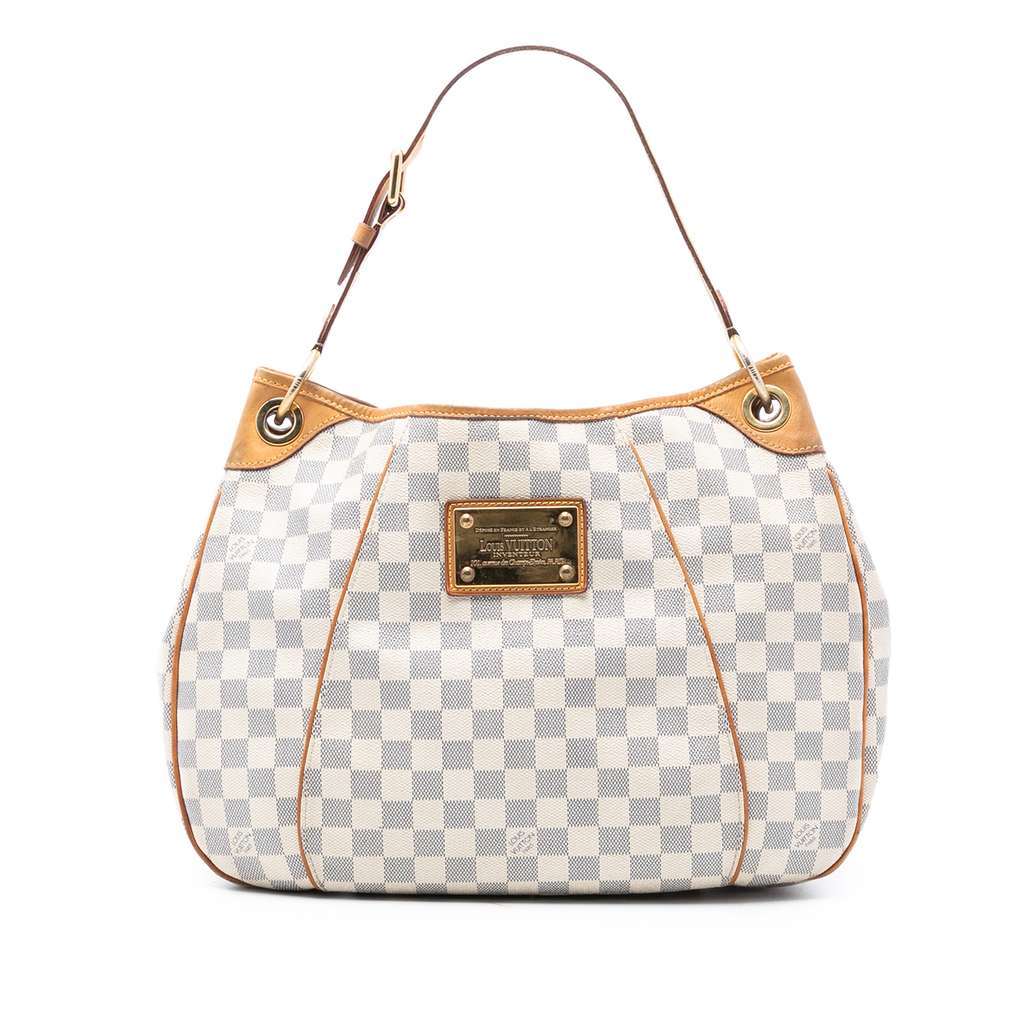 Louis Vuitton Damier Azur Galliera PM White Good - Front View