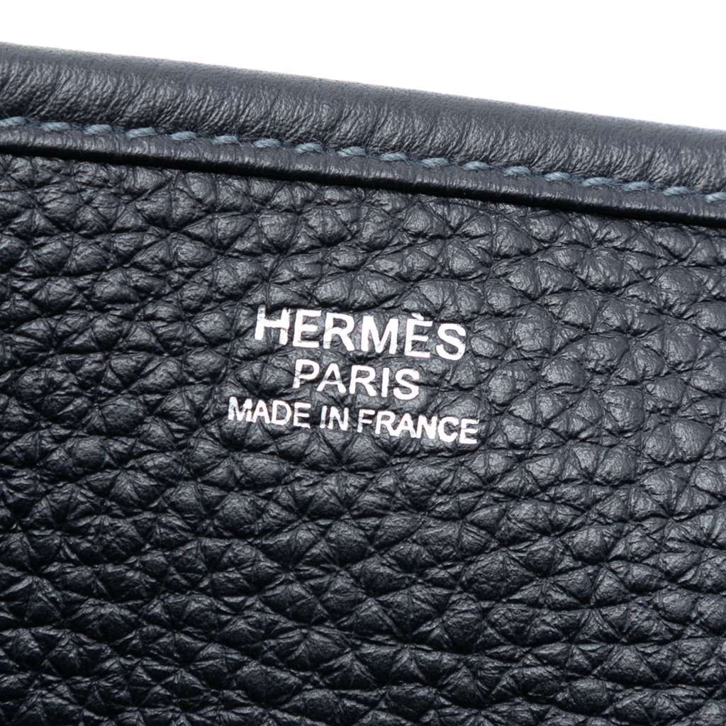Hermès Clemence Evelyne III 40 Blue Leather Very good condition - Box View