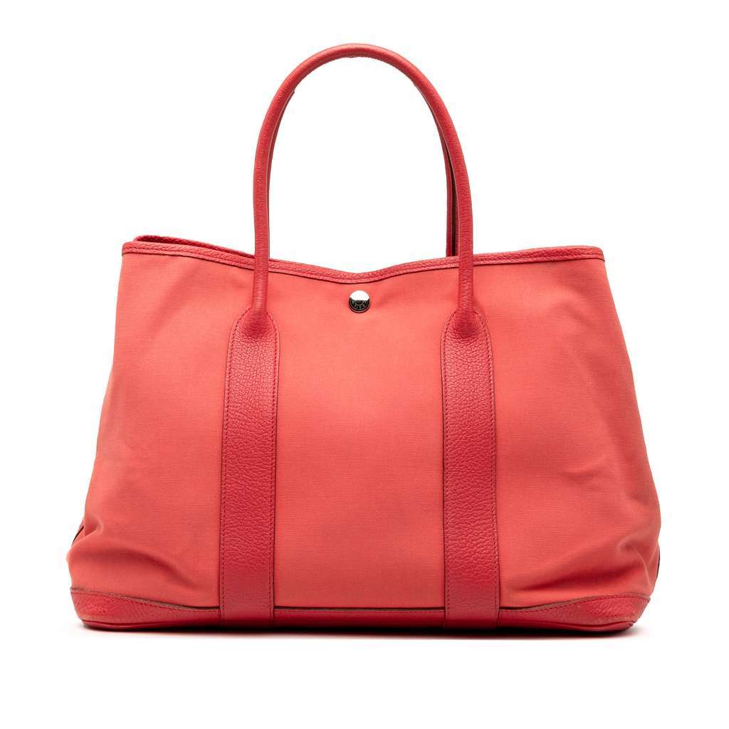 Hermès Toile and Negonda Garden Party 36 Pink Canvas Very good - Front View