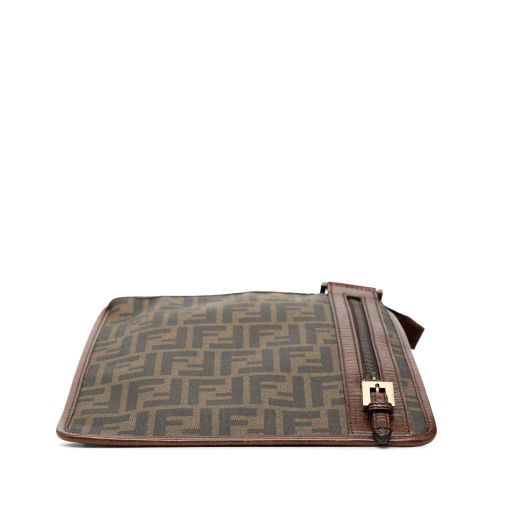 Fendi Zucca Coated Canvas Crossbody Brown Canvas Very good - Inside View