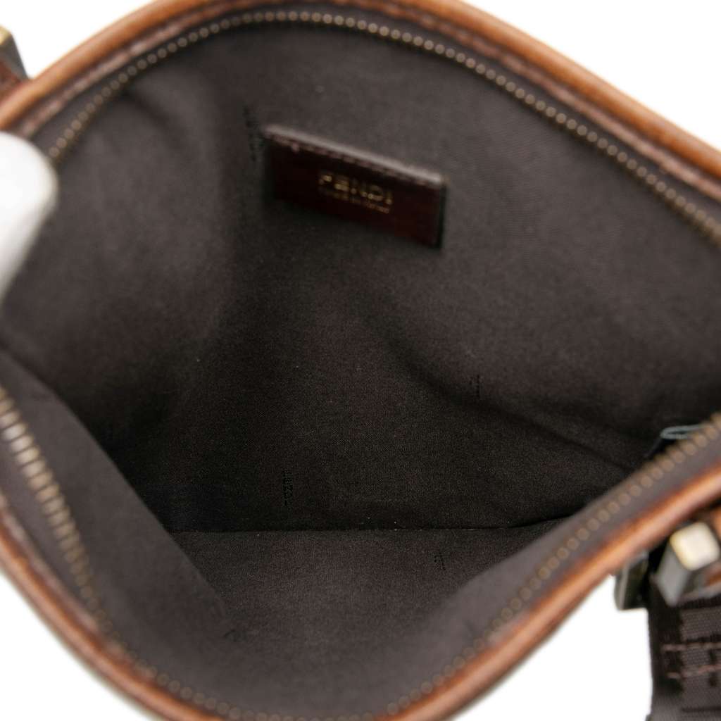 Fendi Zucca Coated Canvas Crossbody Brown Canvas Very good - Model View