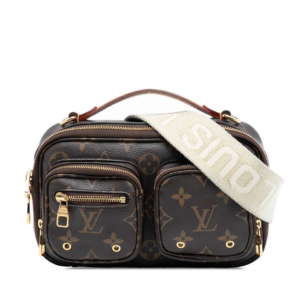 Louis Vuitton Monogram Utility Satchel Brown Very good - Front View