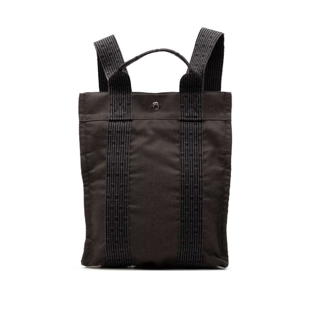 Hermès Canvas Herline Backpack PM Grey Canvas Good condition - Front View