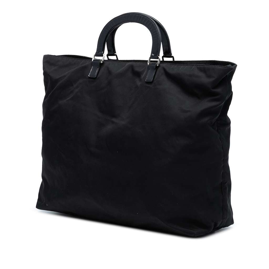 Prada Tessuto Canapa Logo Satchel Black Very good condition - Back View