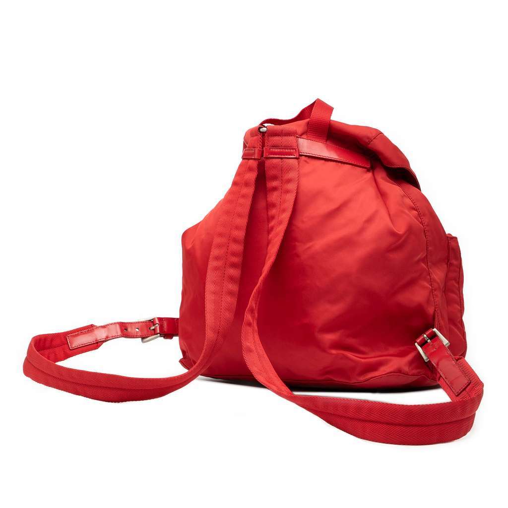 Prada Tessuto Backpack Red Good - Back View