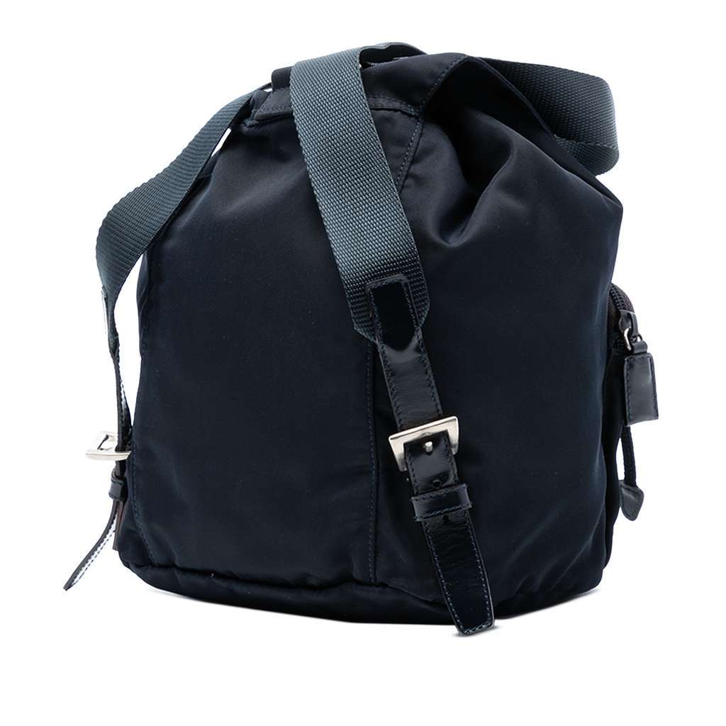Prada Tessuto Backpack Blue Good - Back View
