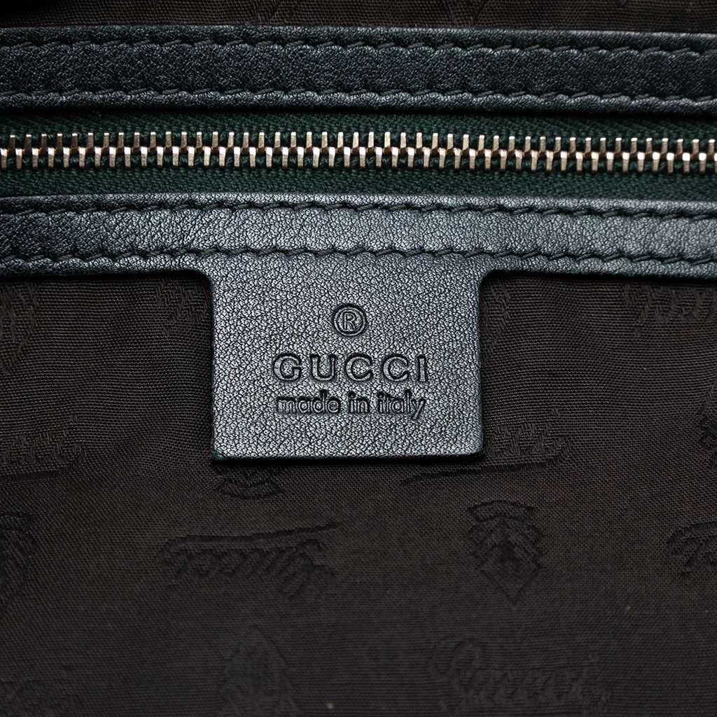 Gucci Guccissima Charm Satchel Black Leather Good - Box View