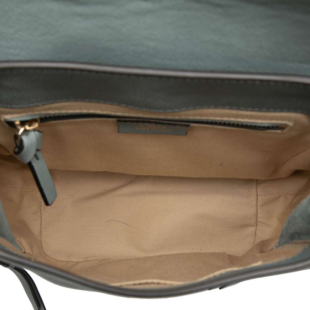 Chloé Medium Calfskin and Suede Faye Backpack Blue Leather Good condition - Model View