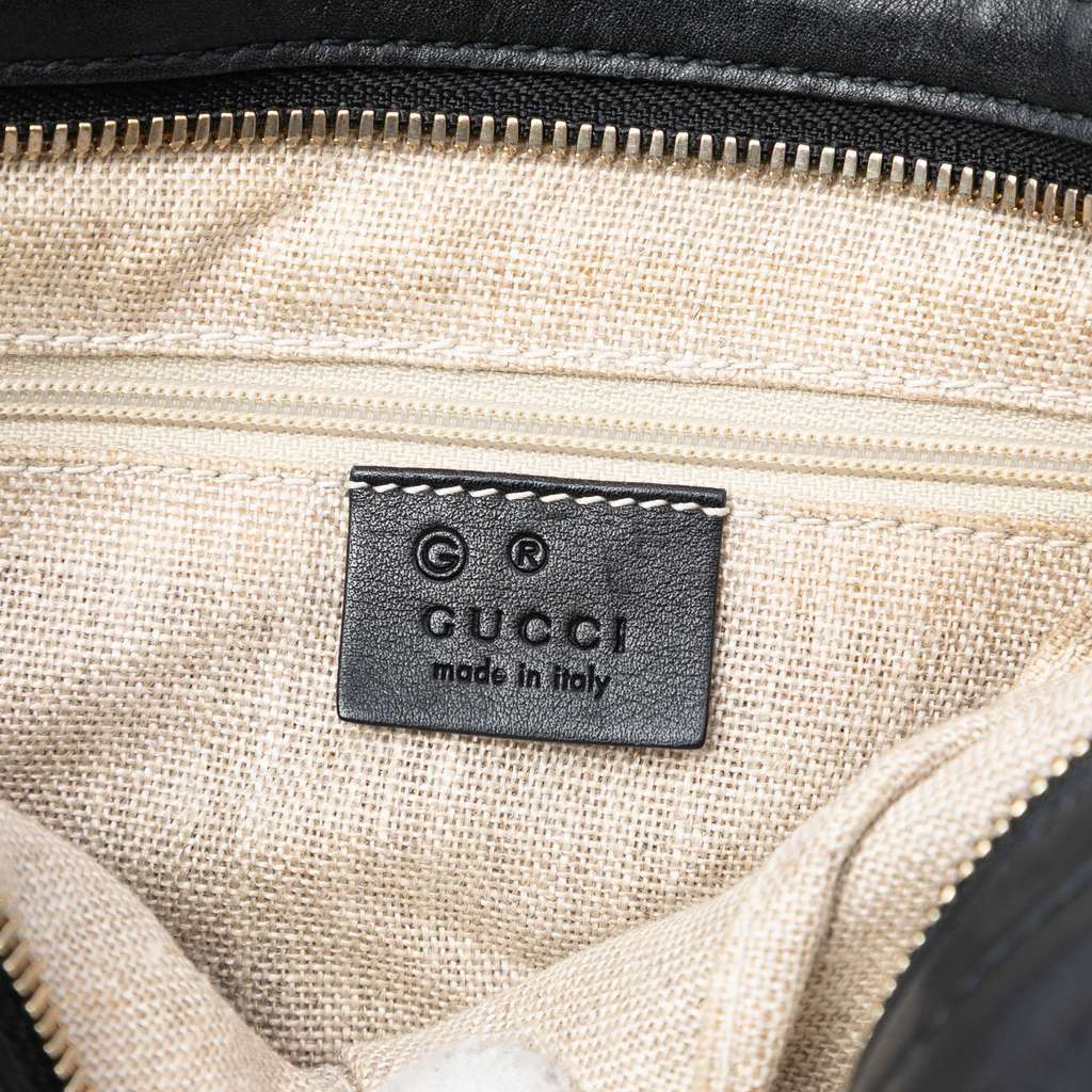 Gucci Small Microguccissima Bree Satchel Black Leather Very good condition - Box View