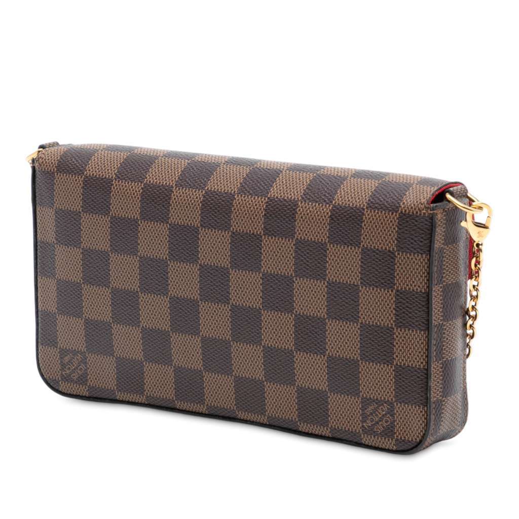 Louis Vuitton Damier Ebene Pochette Felicie Brown Very good condition - Back View