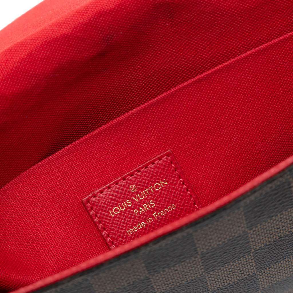 Louis Vuitton Damier Ebene Pochette Felicie Brown Very good condition - Box View