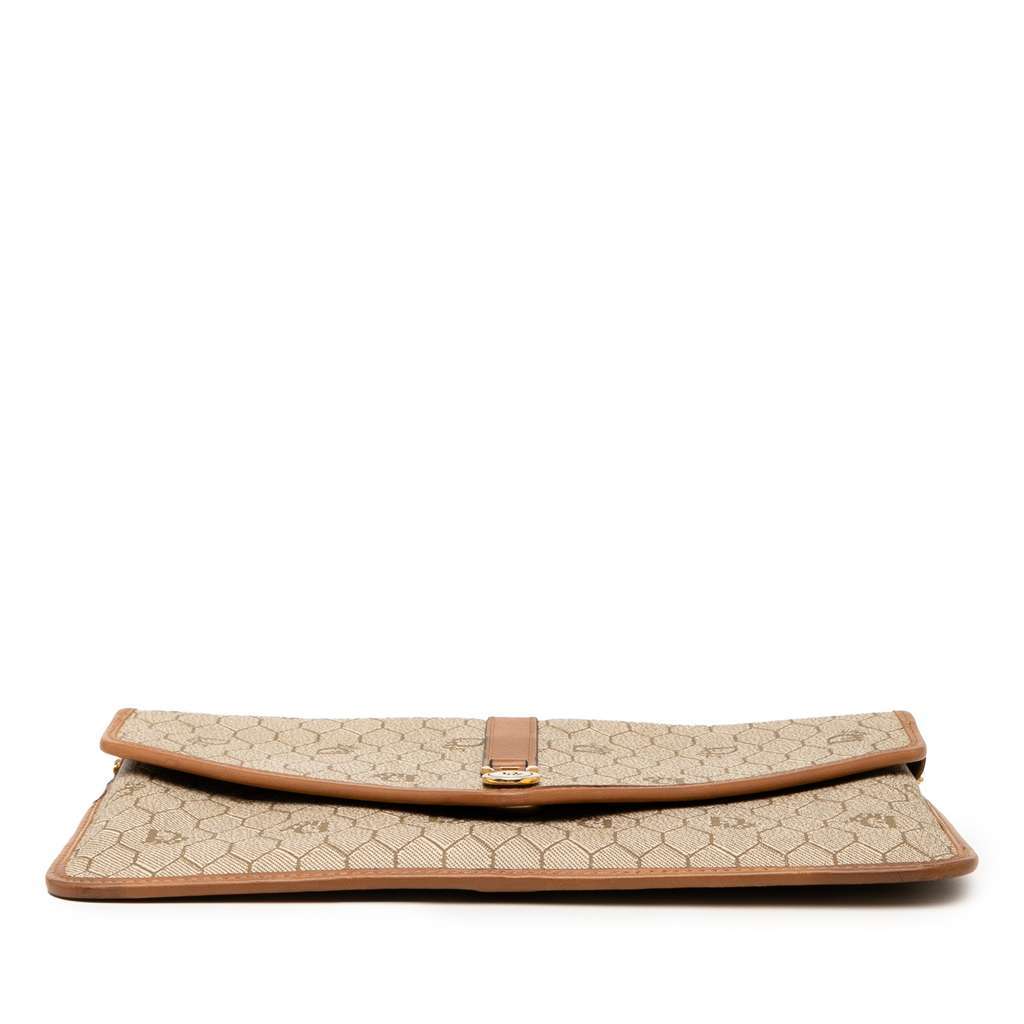 Dior Honeycomb Coated Canvas Chain Crossbody Brown Canvas Very good - Inside View