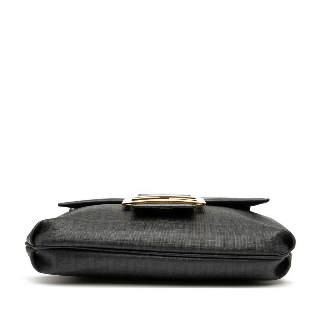 Fendi Zucchino Spalmati Crossbody Black Canvas Very good - Inside View