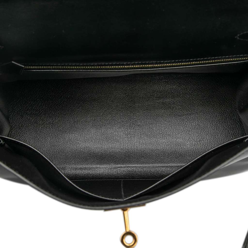 Hermès Box Calf Kelly Retourne 32 Black Leather Good condition - Model View