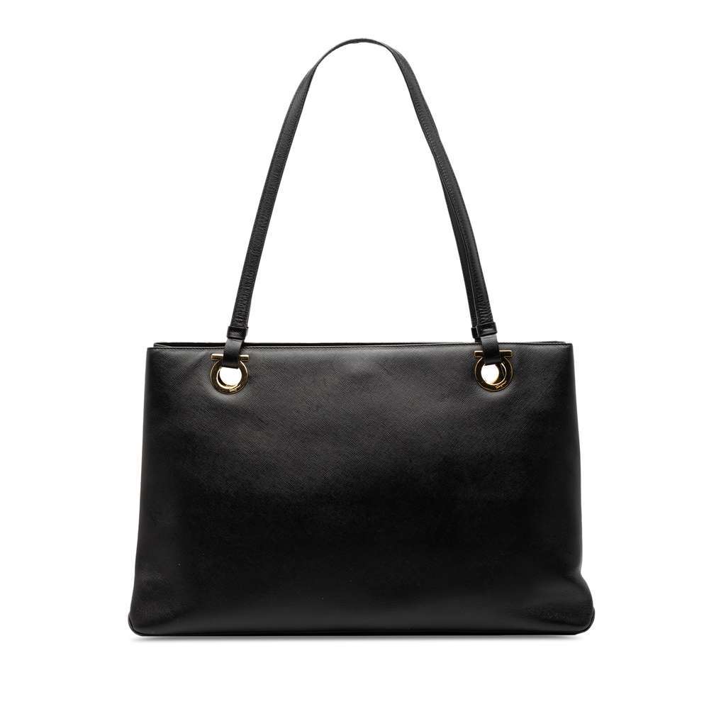 Salvatore Ferragamo Leather Gancini Tote Black Leather Very good condition - Front View