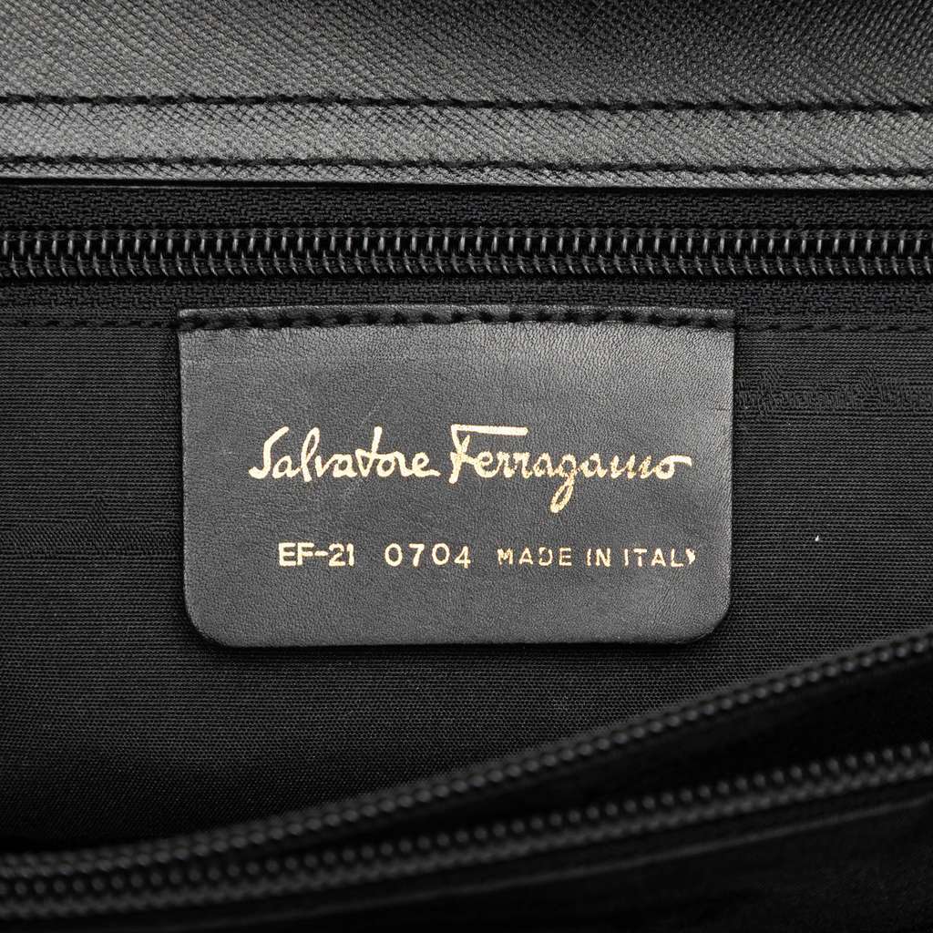 Salvatore Ferragamo Leather Gancini Tote Black Leather Very good condition - Box View