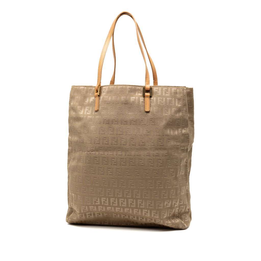 Fendi Zucchino Canvas Tote Brown Canvas Very good - Back View