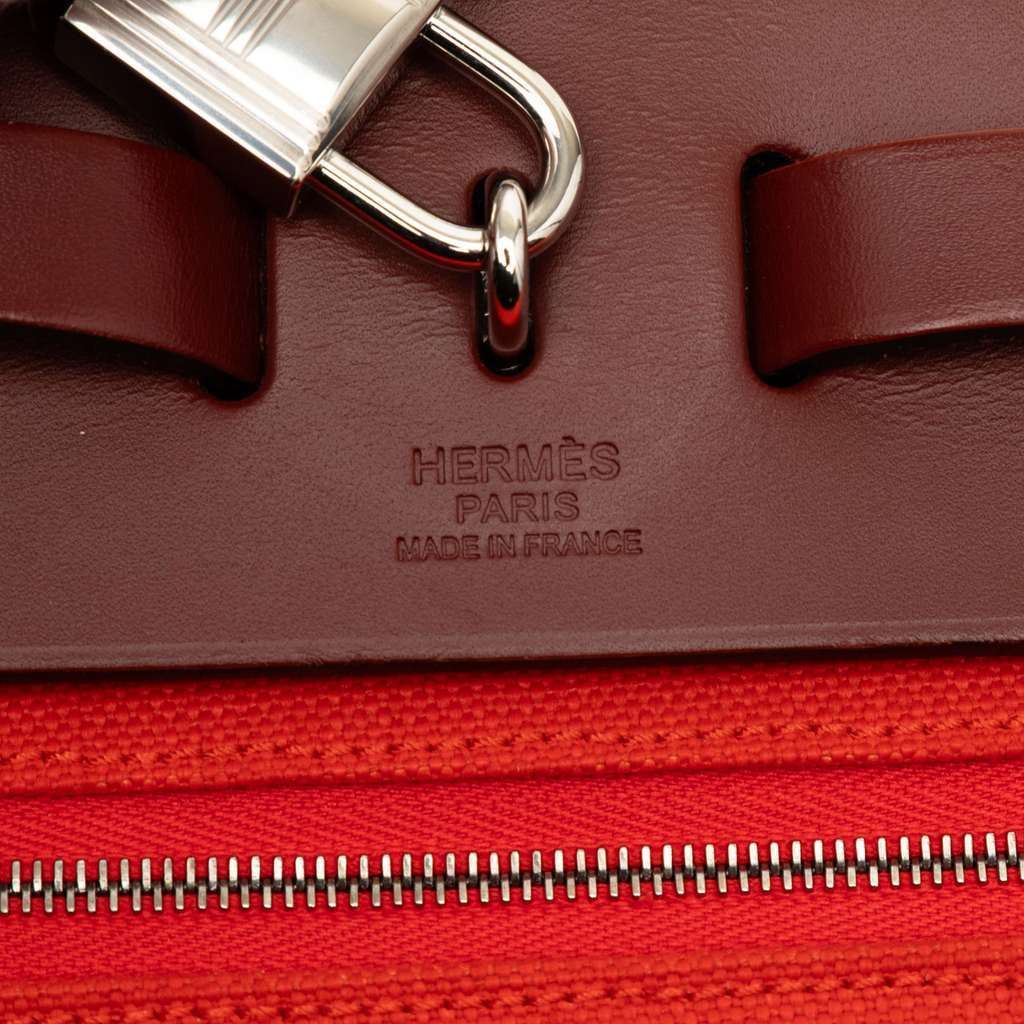 Hermès Toile Herbag Zip 31 Orange Canvas Good condition - Box View