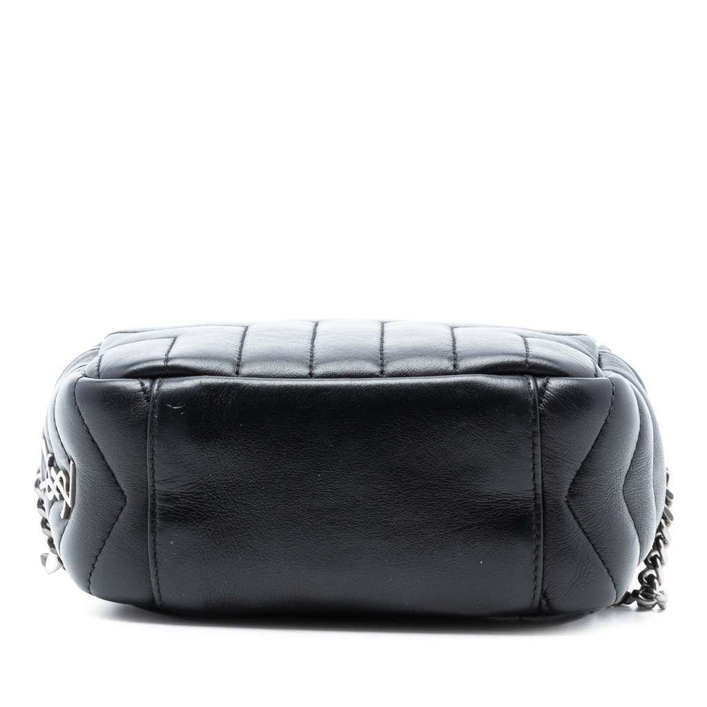 Saint Laurent Small Calfskin Loulou Bowling Bag Black Leather Very good - Inside View