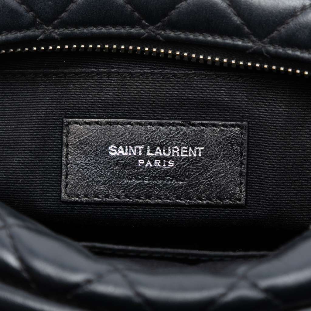 Saint Laurent Small Calfskin Loulou Bowling Bag Black Leather Very good - Box View