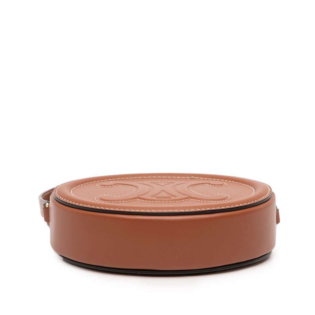 Celine Small Calfskin Cuir Triomphe Oval Crossbody Brown Leather Very good - Inside View