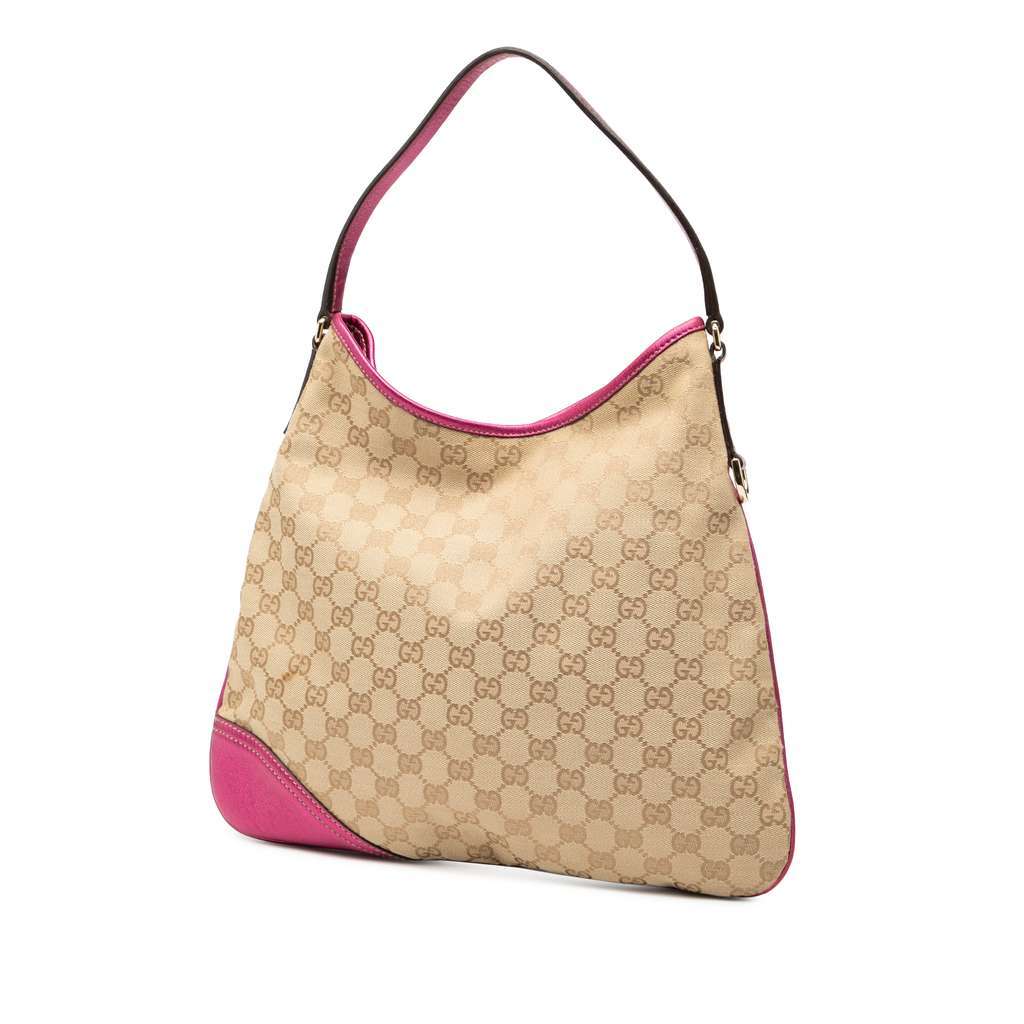 Gucci GG Canvas New Britt Hobo Brown Canvas Good condition - Back View