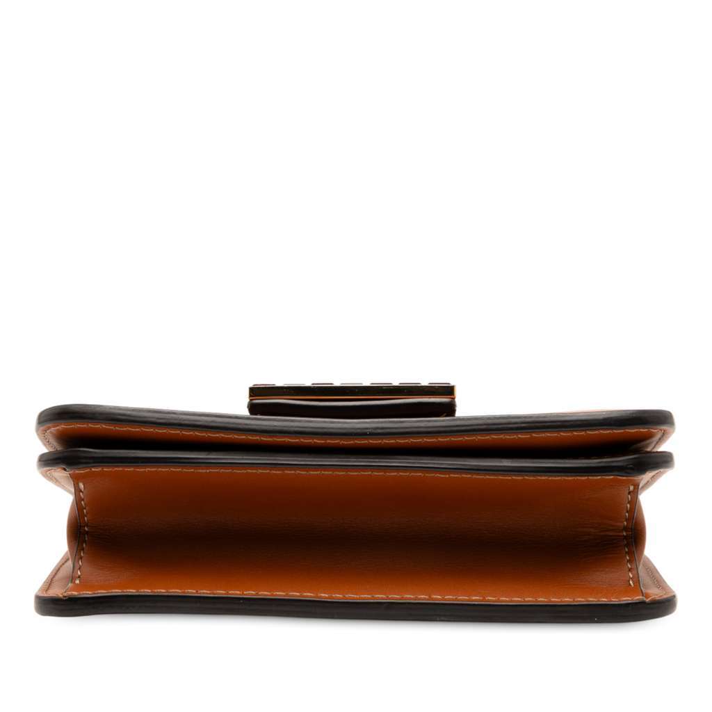 Fendi Leather Crystal Fab Crossbody Brown Leather Very good - Inside View