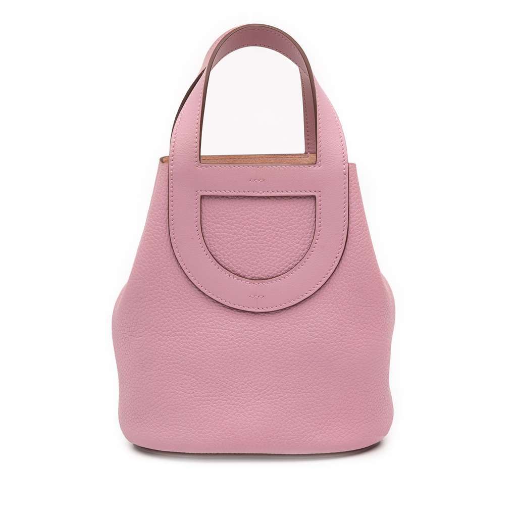 Hermès Clemence and Swift In The Loop 18 Pink Leather Very good - Front View